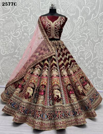 D.NO. 2577A TO 2577C BY ANJANI ART EMBROIDERY MANUFACTURER IN INDIA